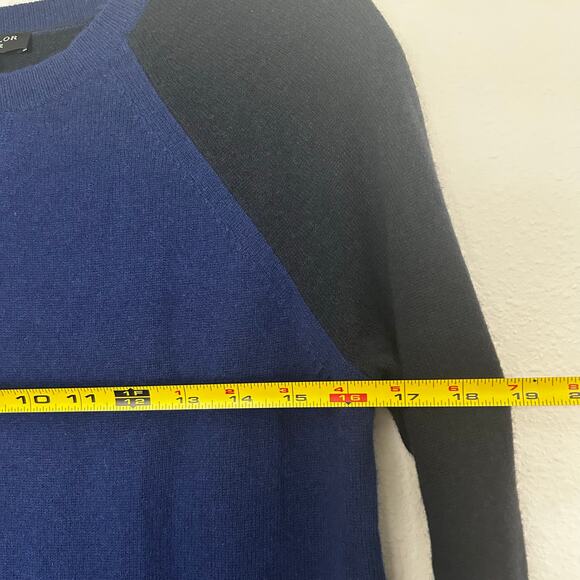 100% Cashmere Black & Blue scoop neck long sleeve sweater jumper cozycore - Picture 6 of 7